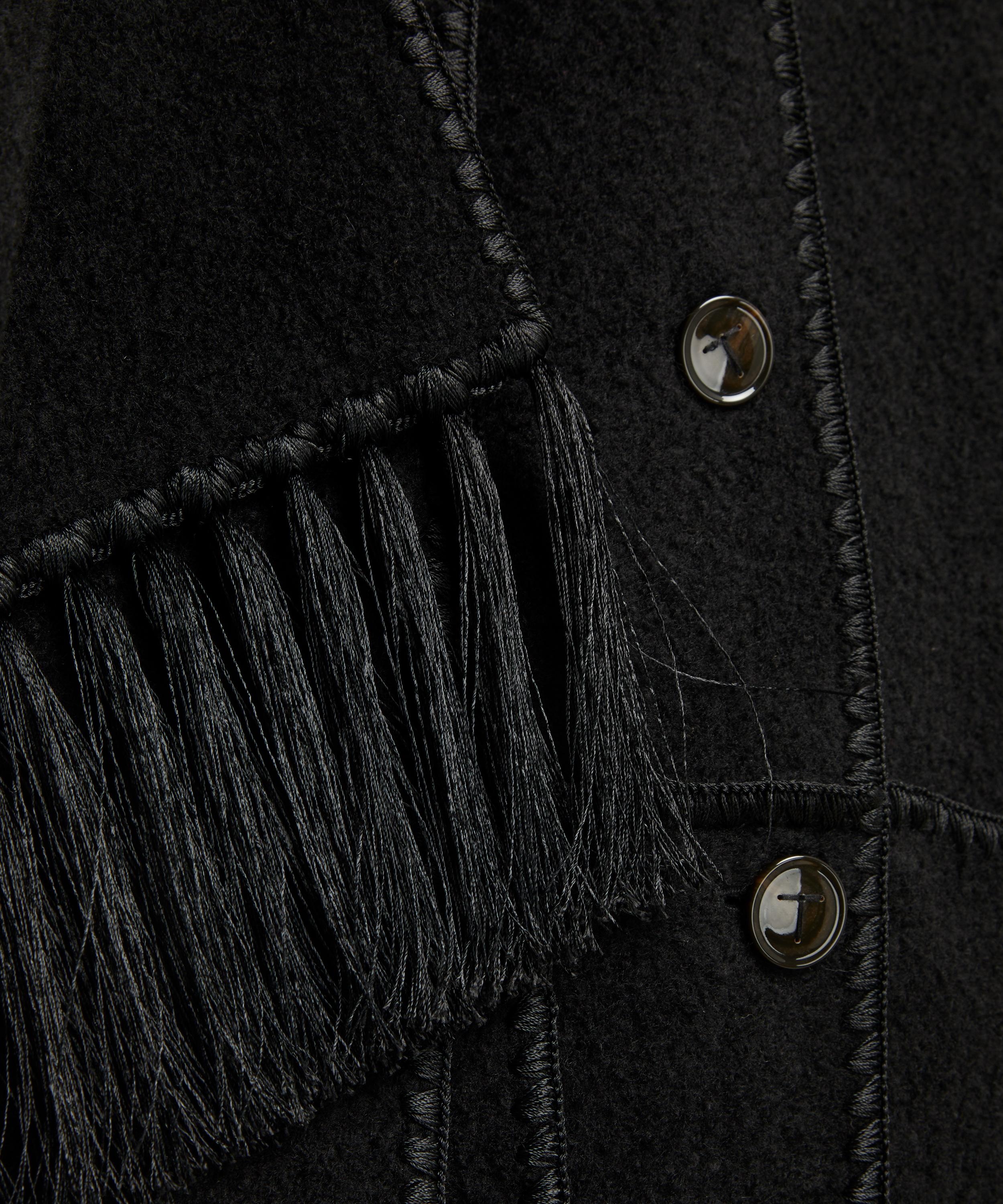 Embroidered Scarf Coat - 5