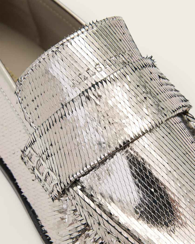 JULIE STUDDED LEATHER LOAFERS 4