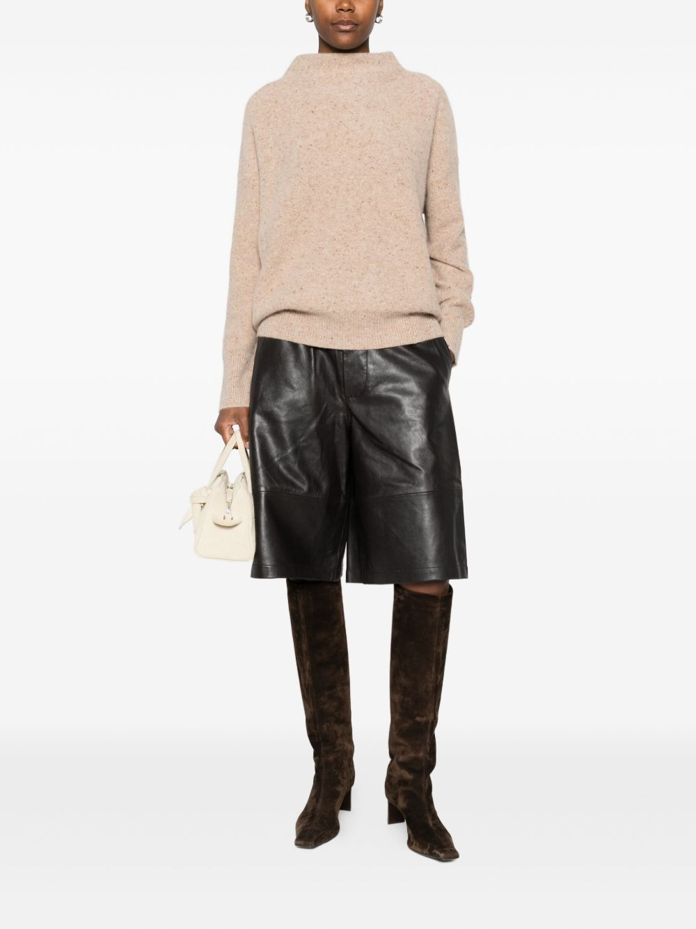 speckled mock-neck sweater - 2