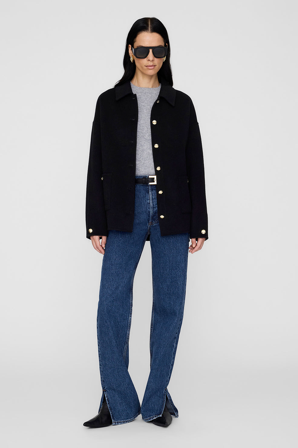Luca Jacket - Black Cashmere Blend - 2