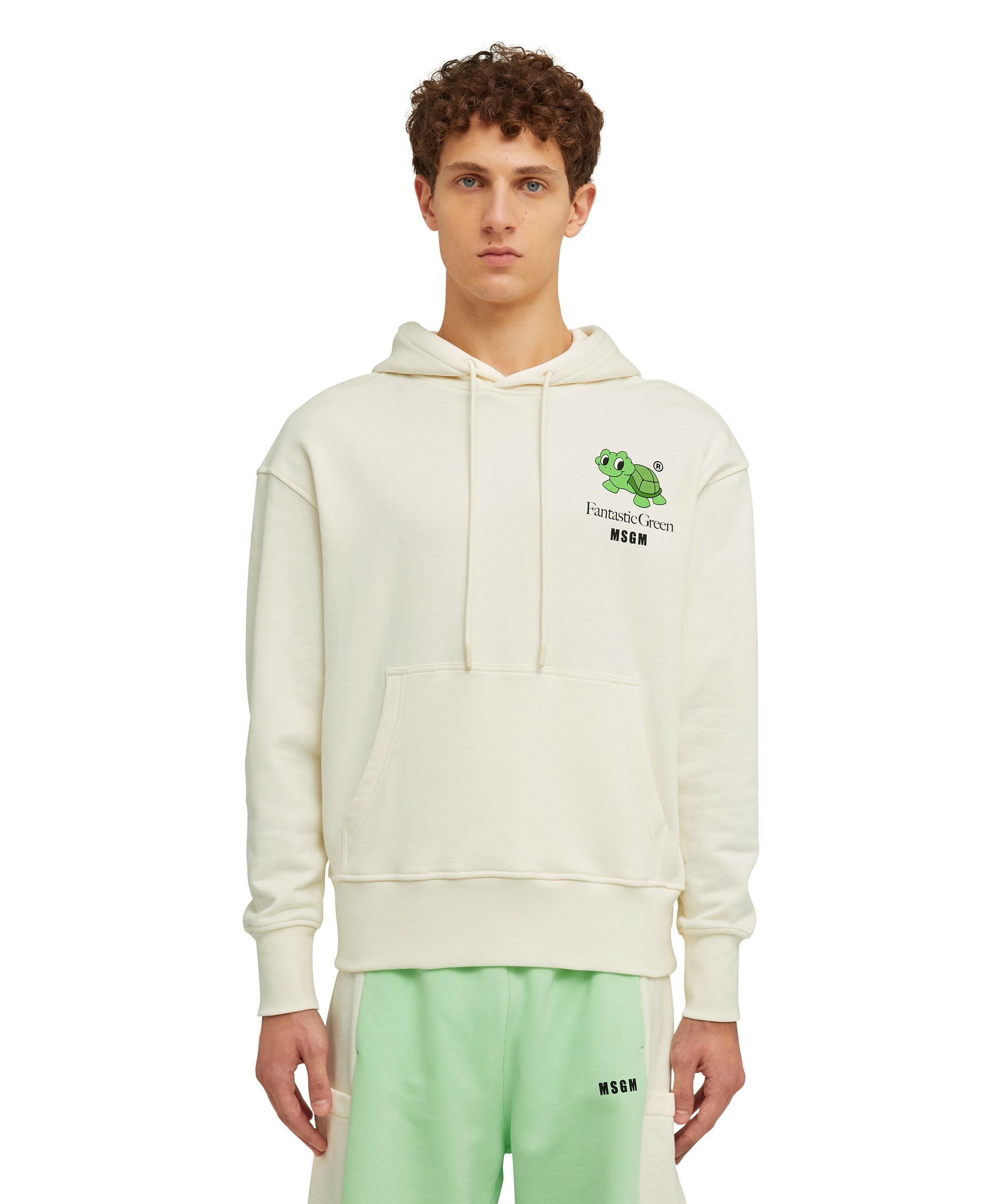 Organic cotton hooded sweatshirt from the MSGM Fantastic Green Capsule - 5