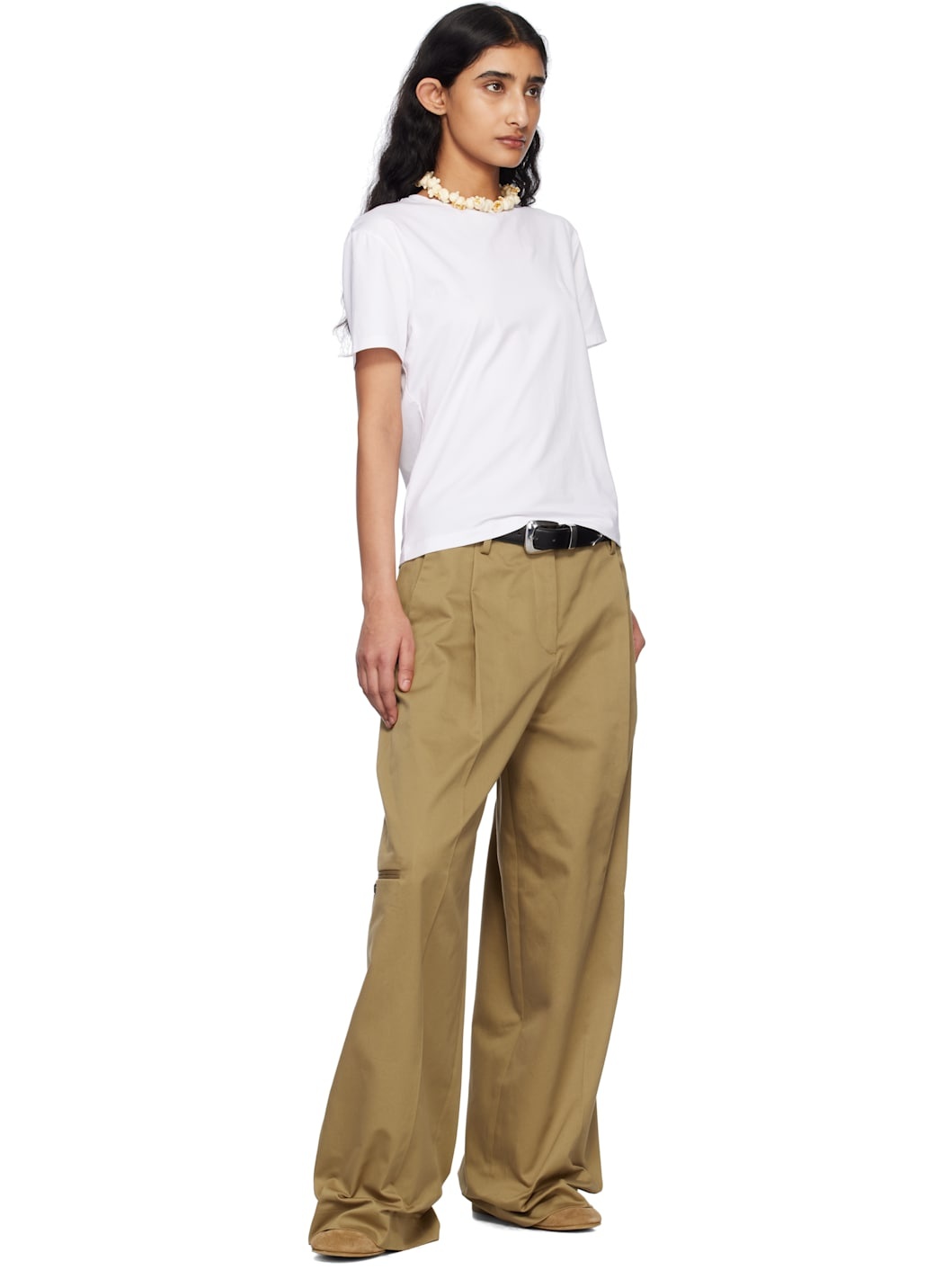 White Regular Fit T-shirt - 5