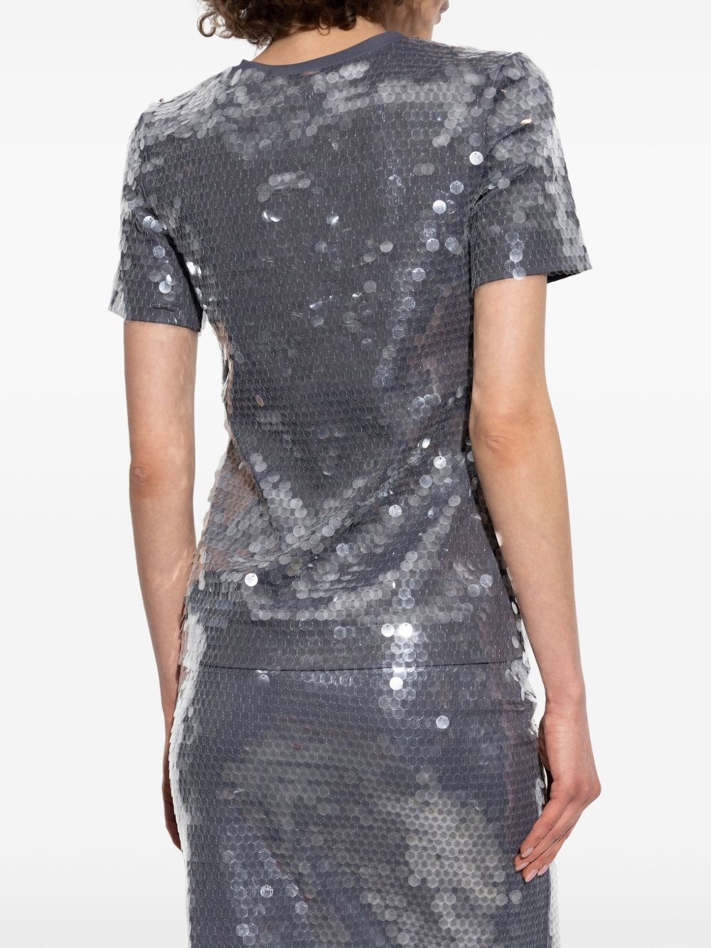 sequin-embellished T-shirt - 4