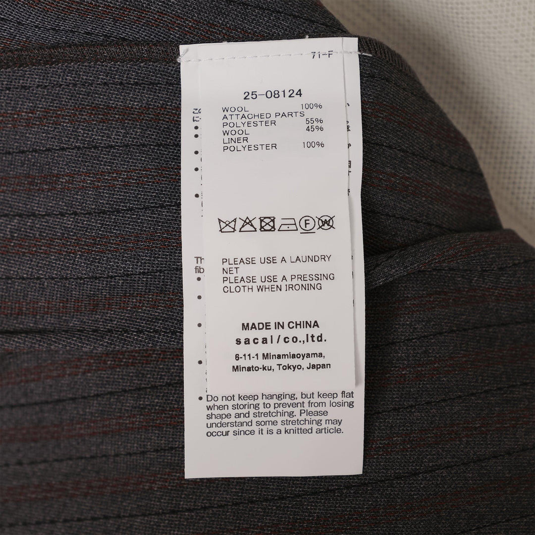 Stripe Doeskin X Wool Knit Cardigan - 3