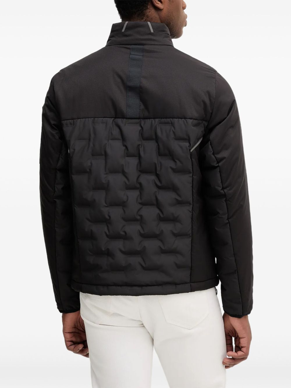 quilted panelled jacket - 3
