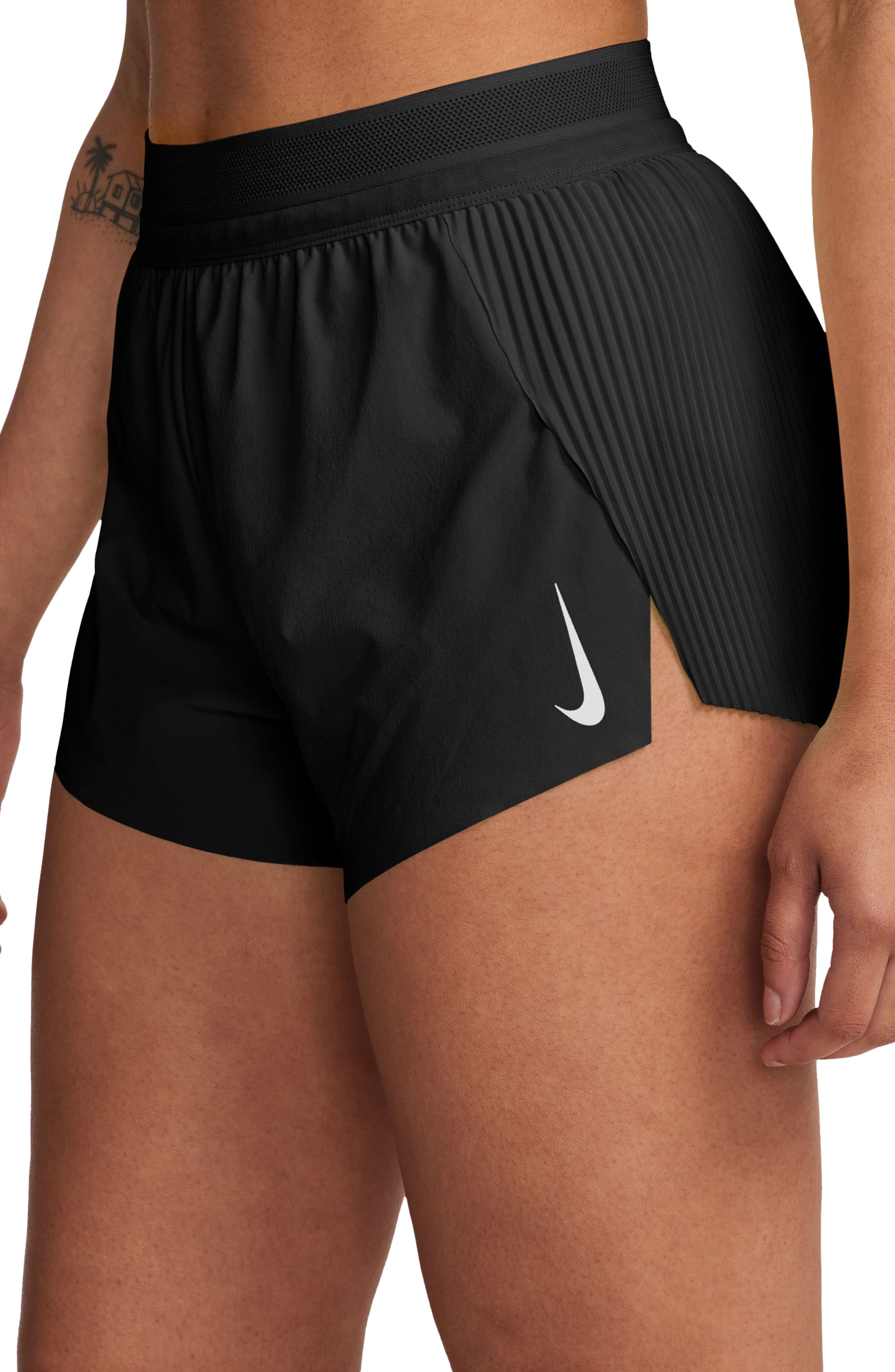 Nike Dri-FIT AeroSwift Running Shorts in 010 Black/white at Nordstrom - 3