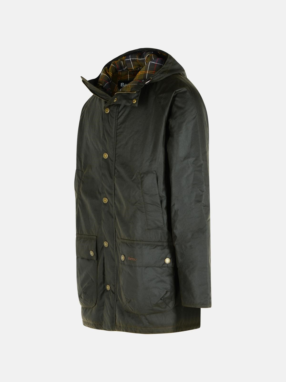 'BEDALE' DARK GREEN WAXED COTTON PARKA - 2