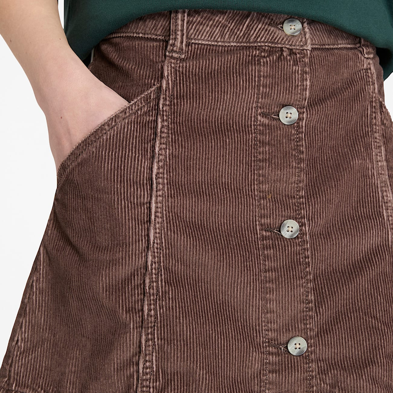 Women's Washed Corduroy Skirt - 4
