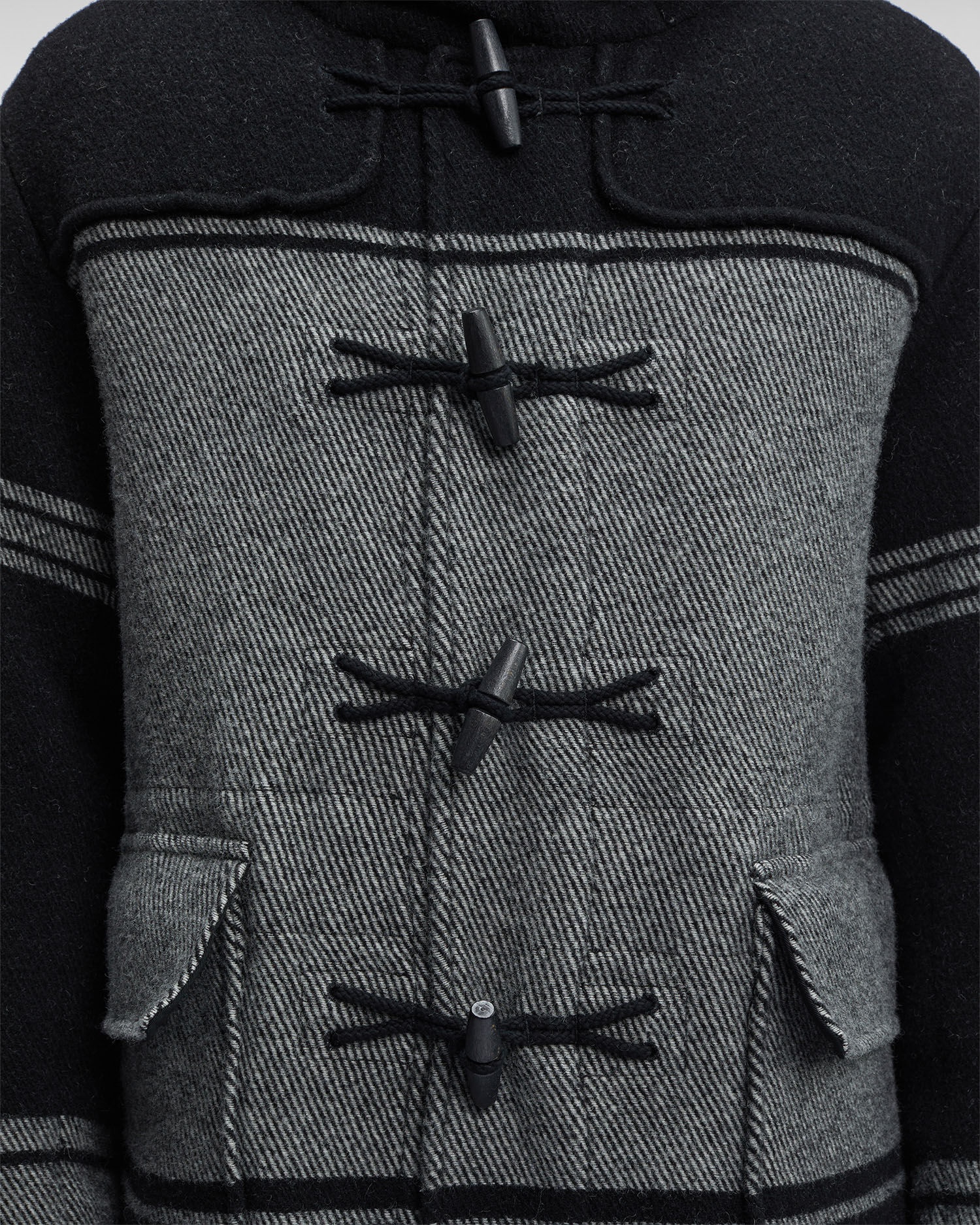 C.P. Duffel Jacquard Striped Coat - 5