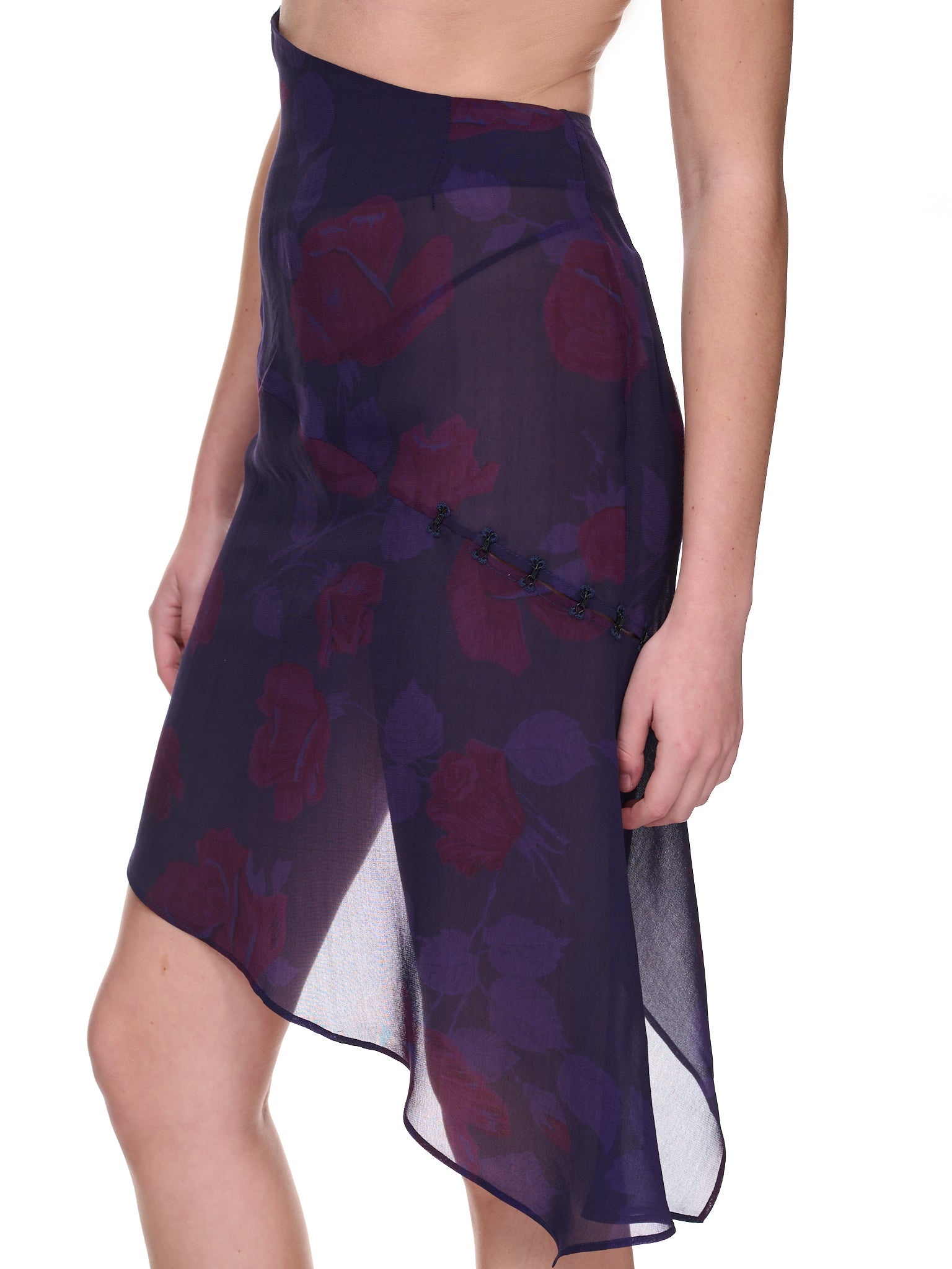 Asymmetric Sheer Skirt - 5
