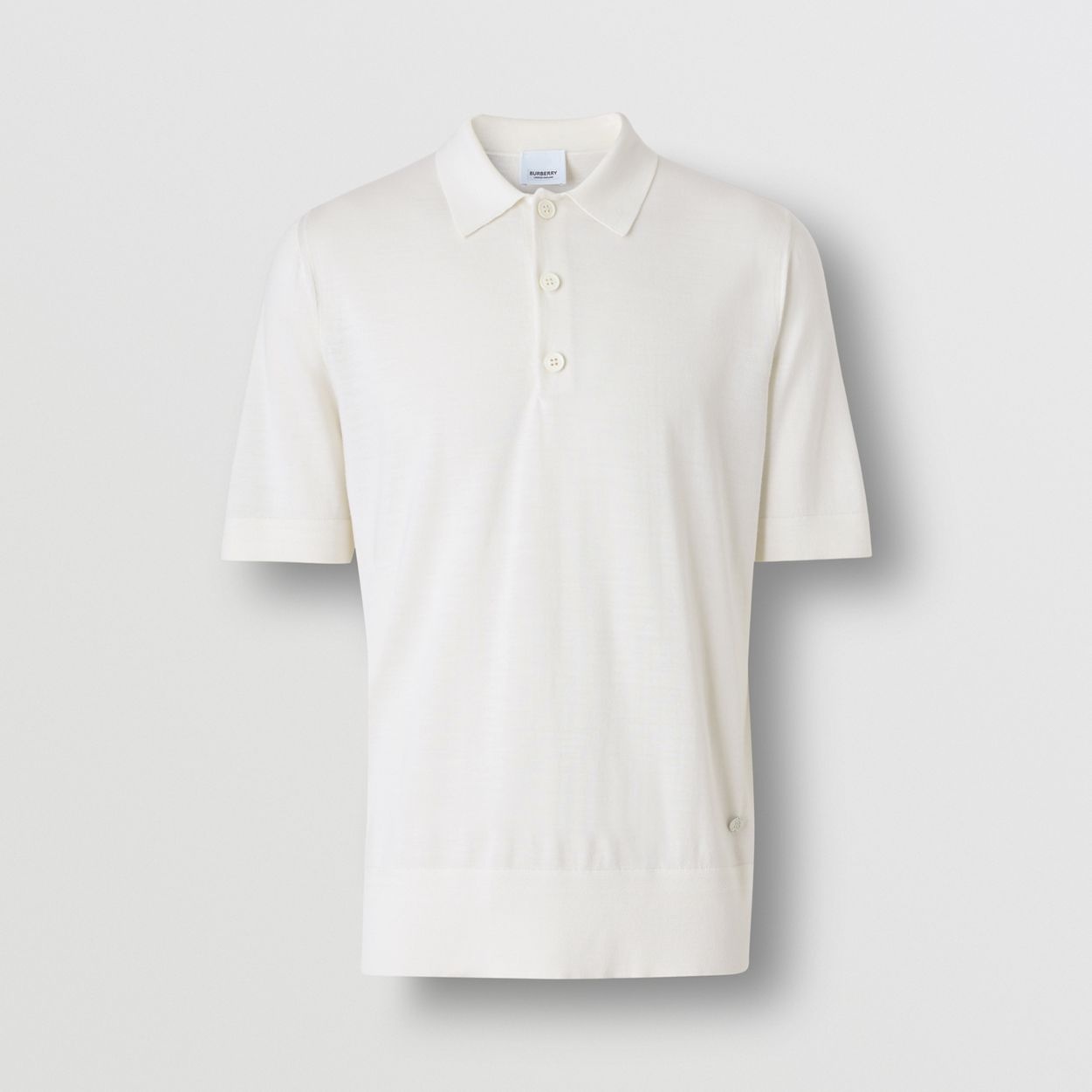 Monogram Motif Wool Silk Blend Polo Shirt - 1