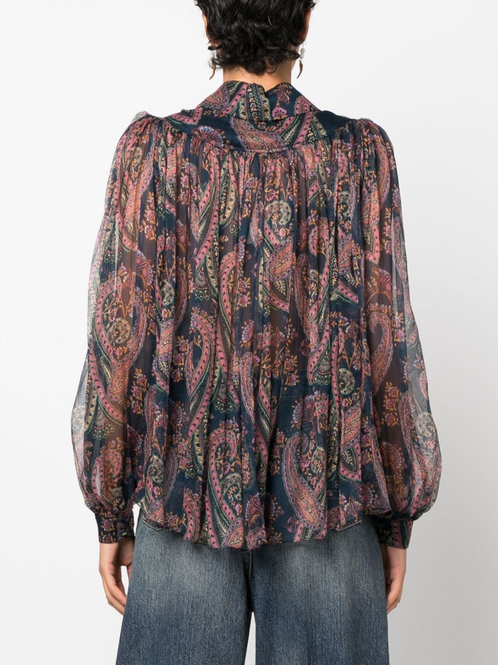 paisley-print silk shirt - 4