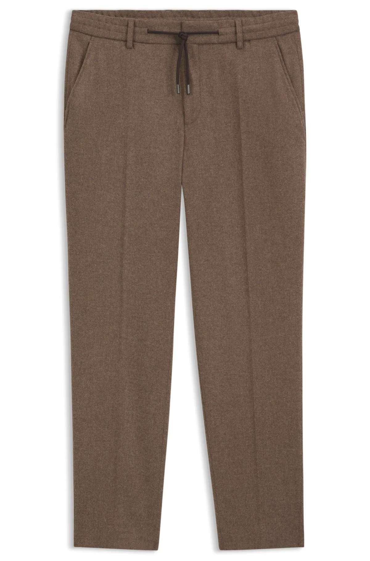 TAPERED-FIT PERFORMANCE PANTS IN VIRGIN WOOL - 1