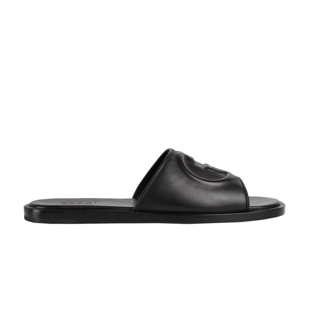 Gucci Slide Sandal 'Interlocking G - Black' - 1