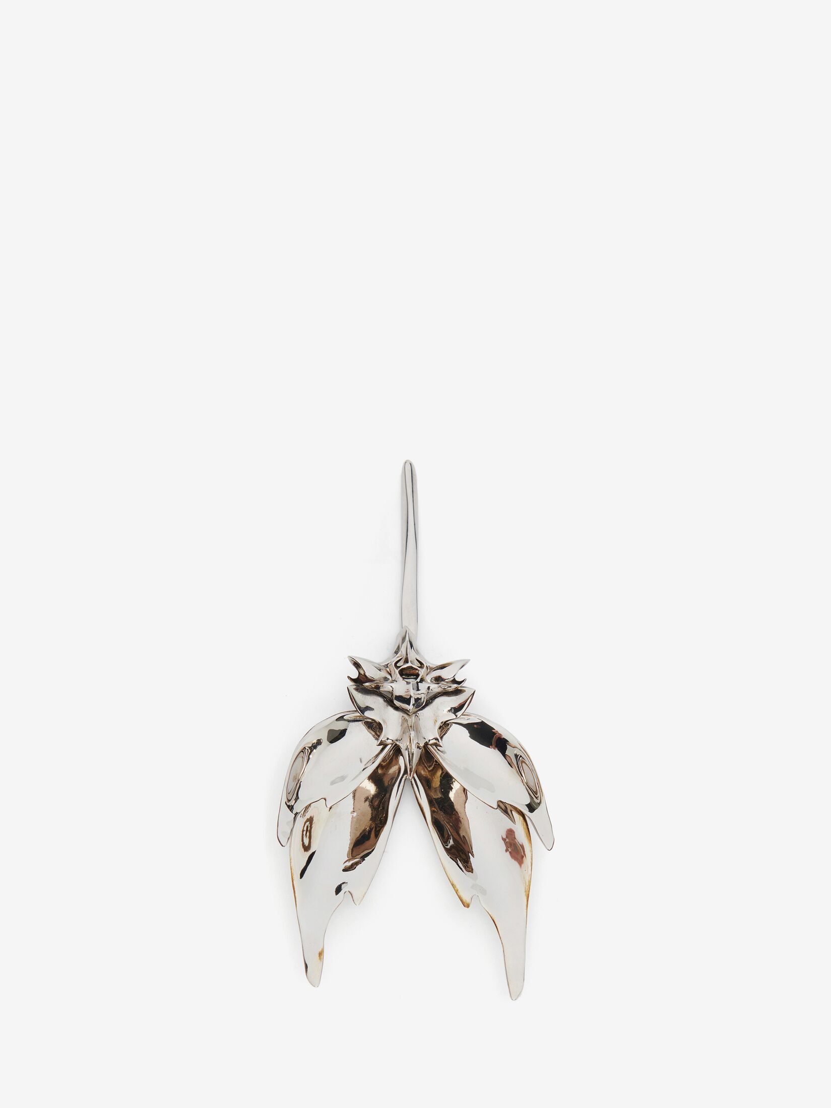 Women's Dissected Orchid Stick Earring in Antique Silver - 3