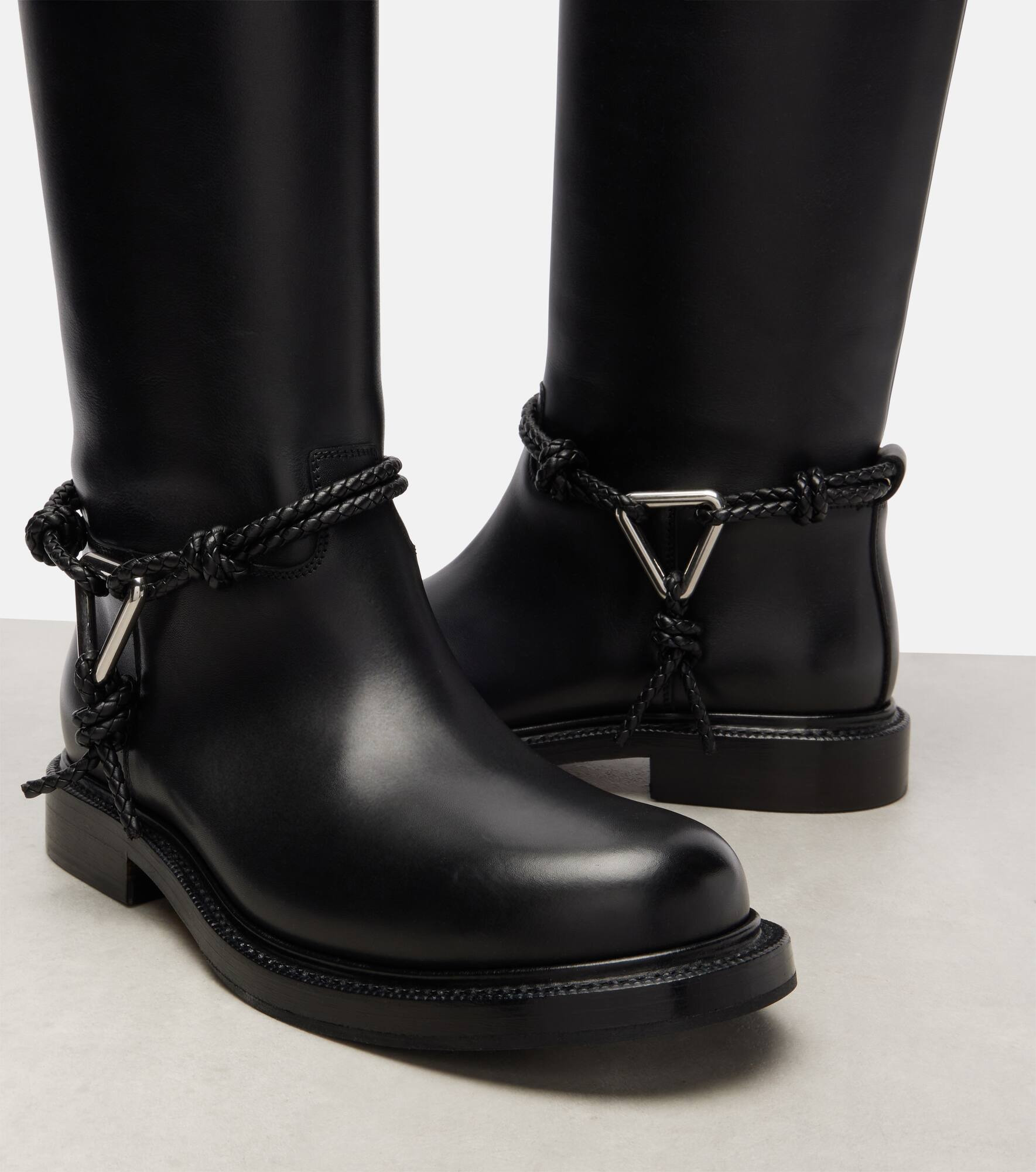 Leather knee-high boots - 5