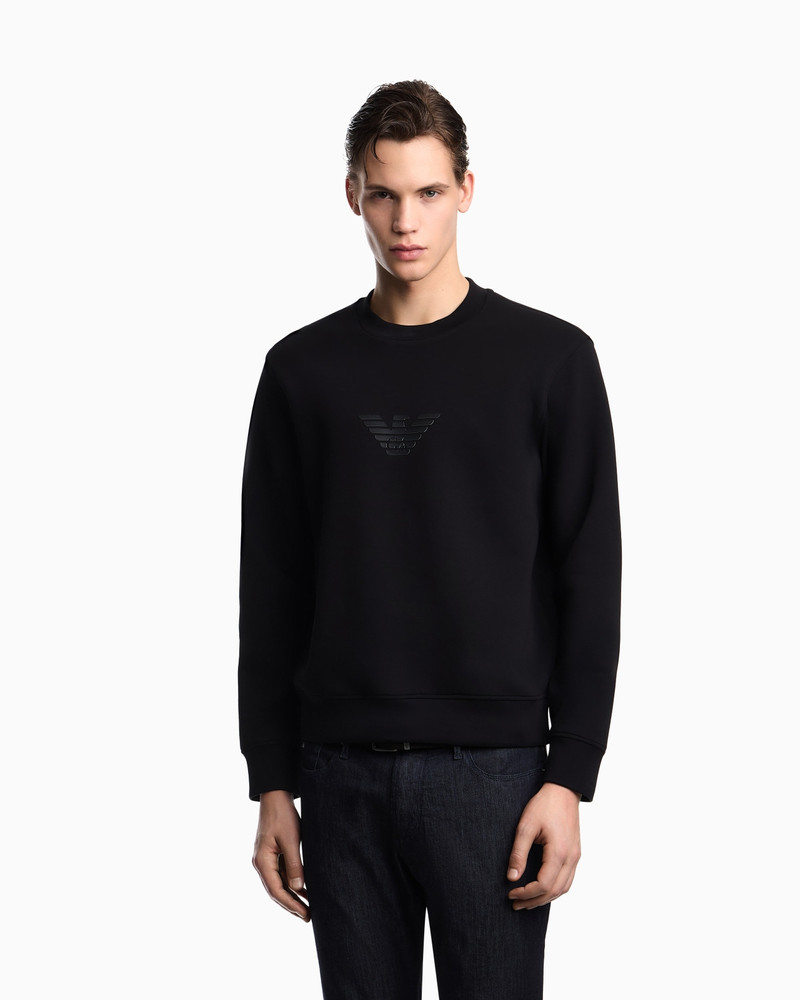 EMPORIO ARMANI SWEATSHIRT ESSENTIAL IN COTTON DOUBLE JERSEY outlook