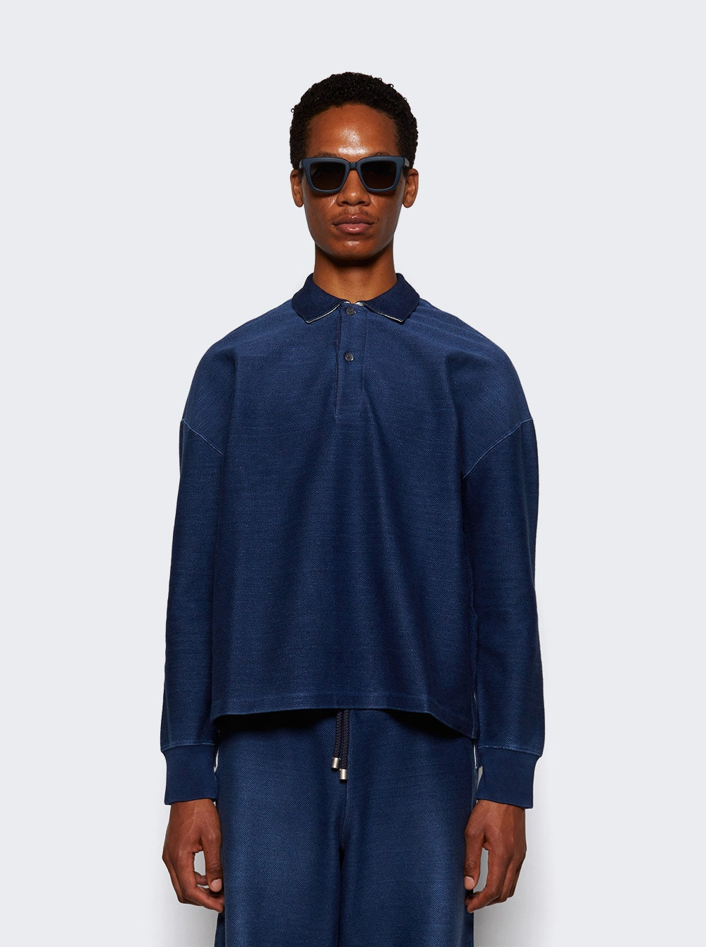 Polo Sweatshirt Indigo Blue - 2