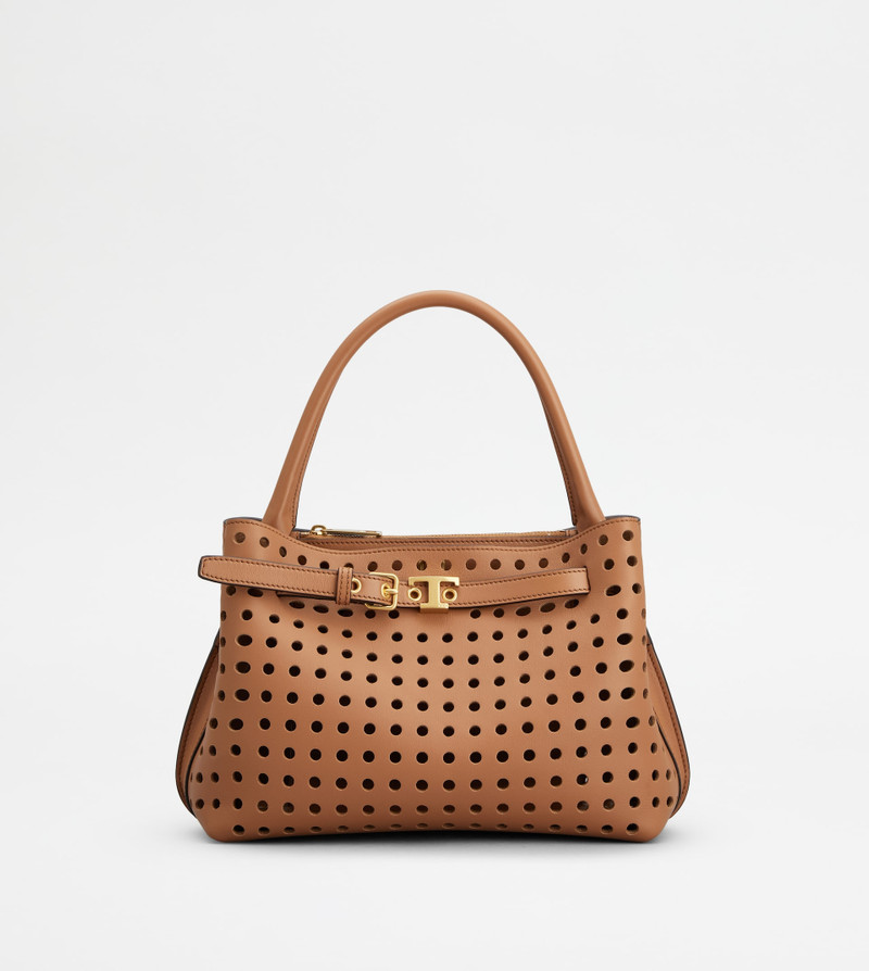 HAND BAG IN LEATHER MINI - BROWN 1