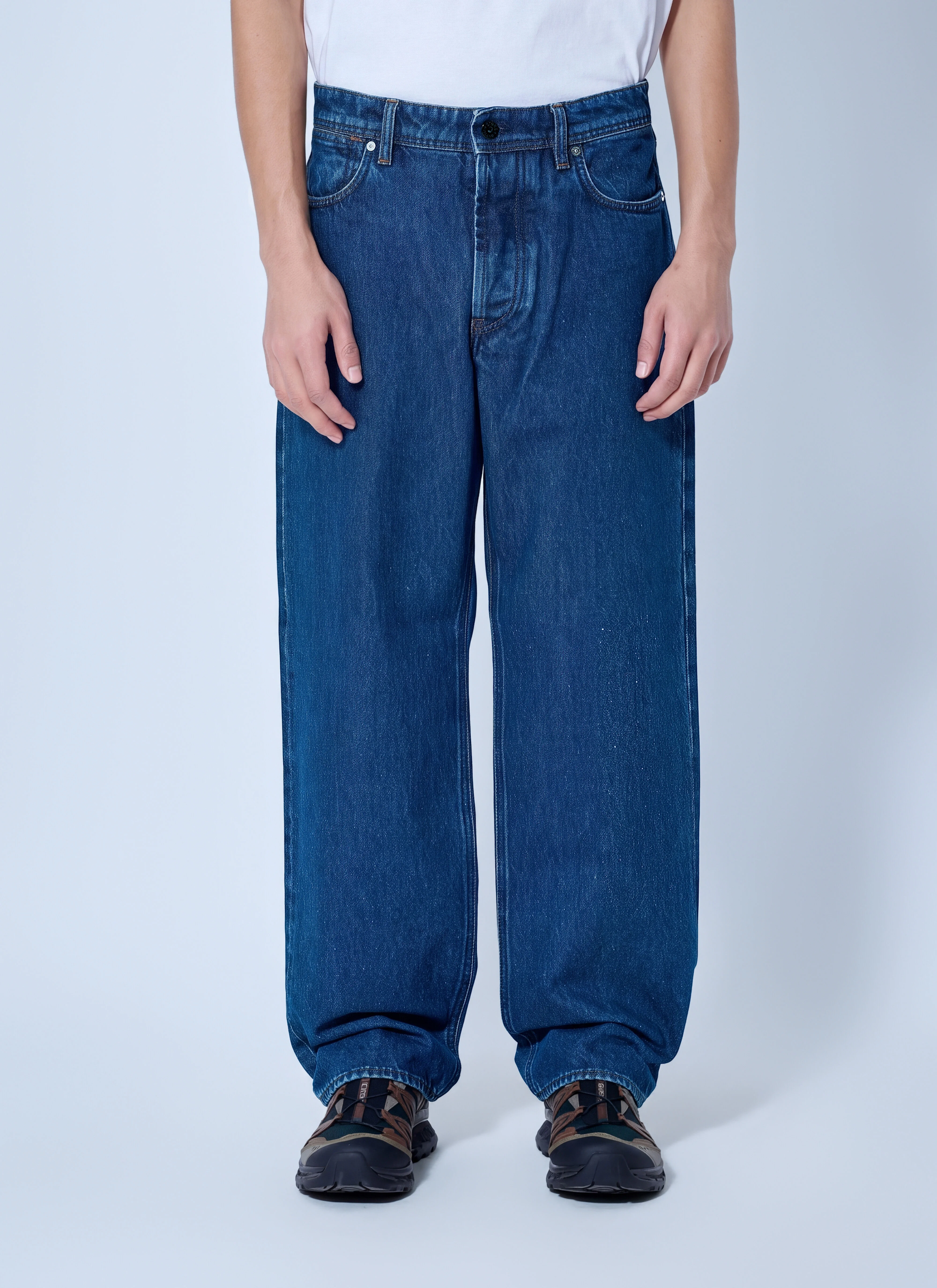 Five-Pocket Straight-Leg Jeans - 1