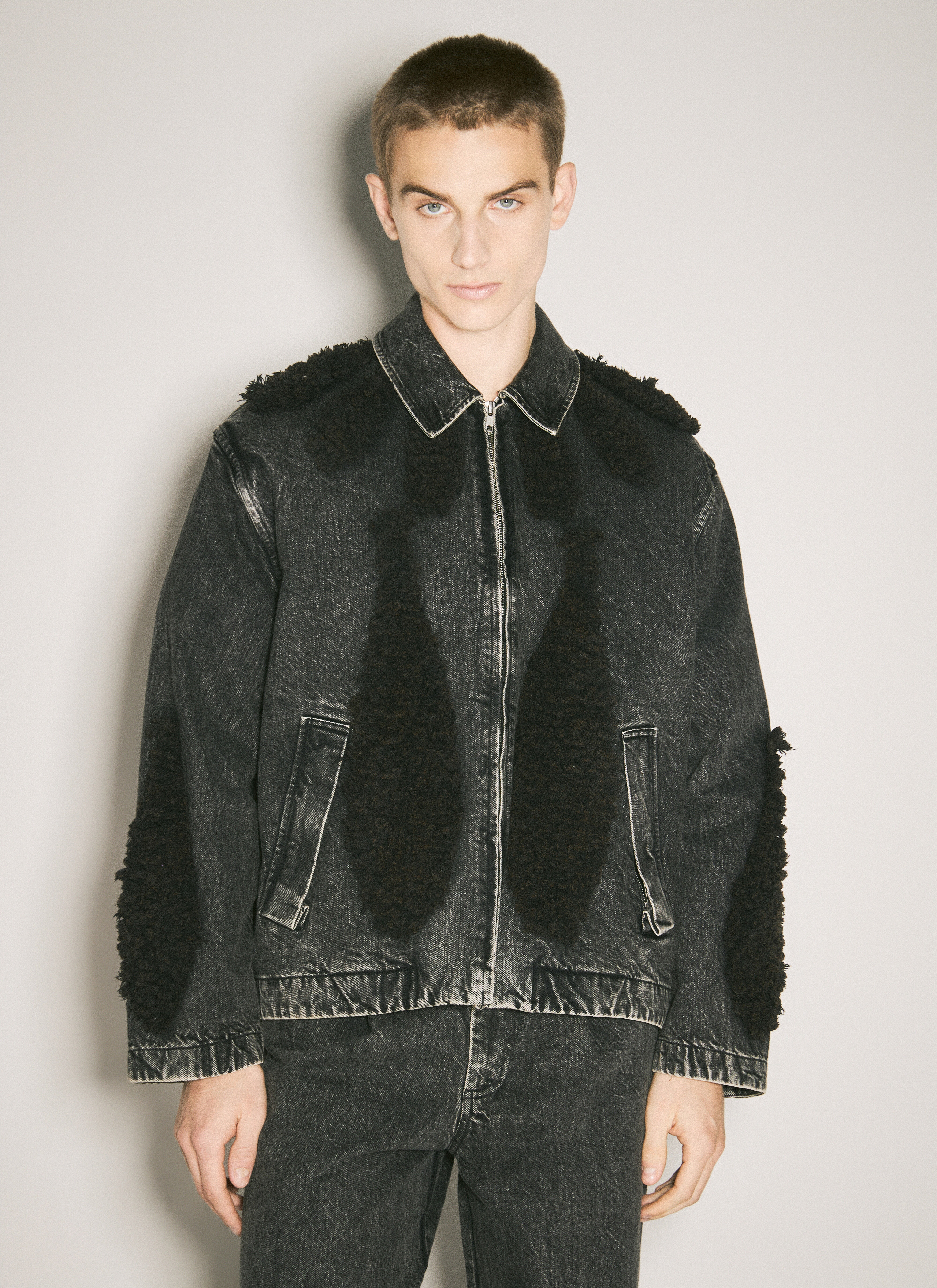 Zip-Up Denim Jacket - 1