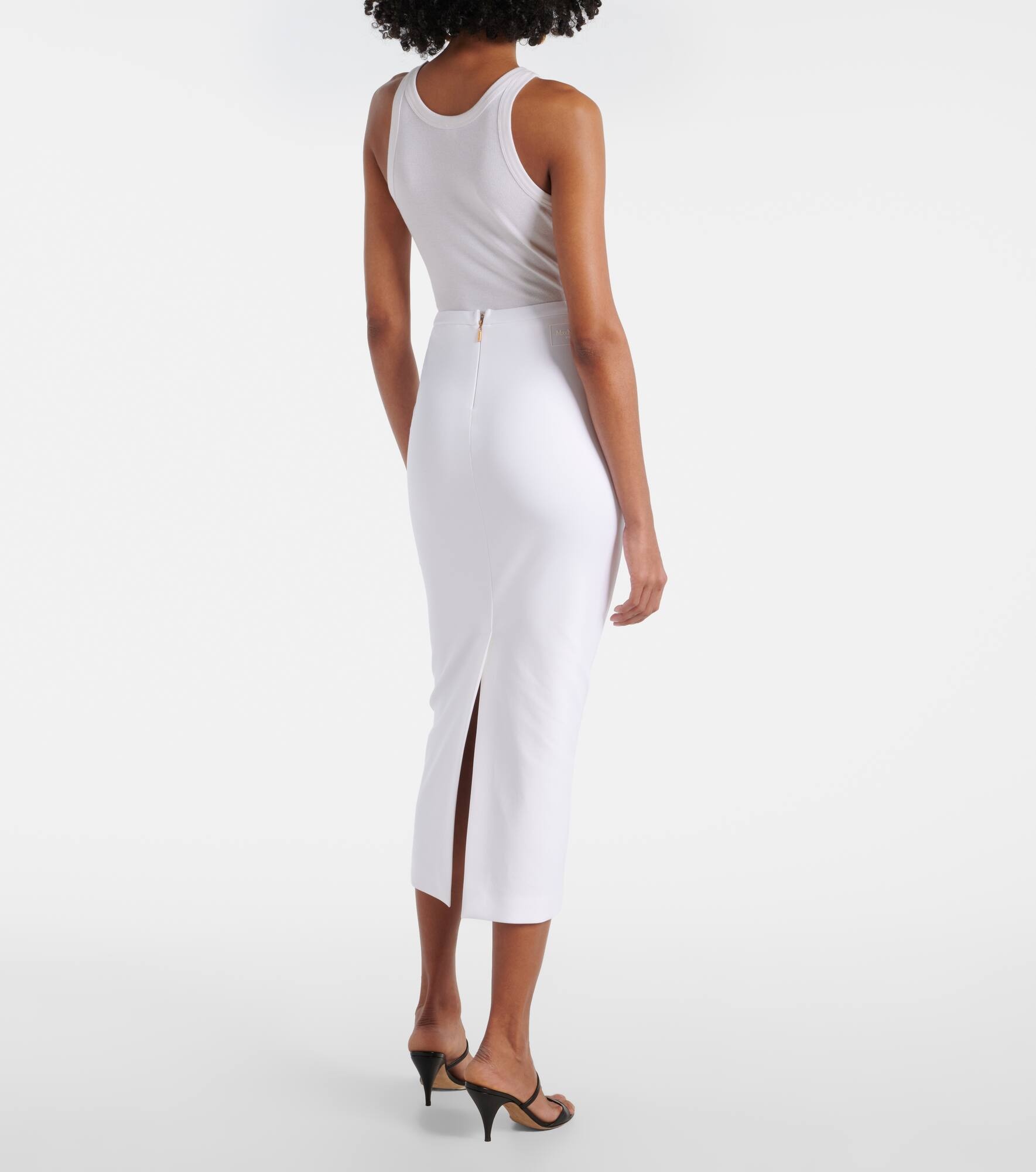 Charme high-rise jersey pencil skirt - 3