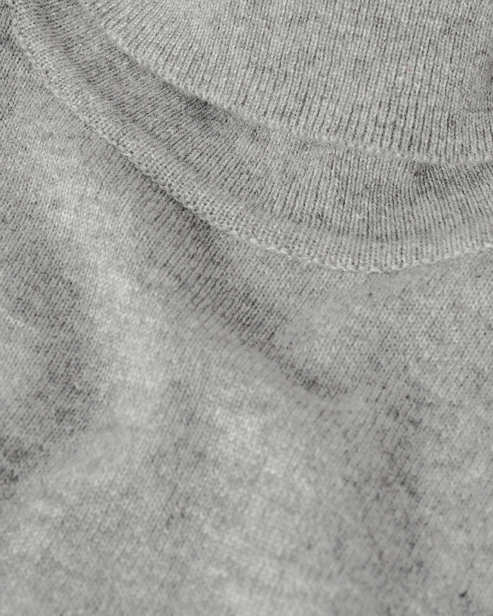 Classic Cashmere Grey Roll Neck Jumper - 6