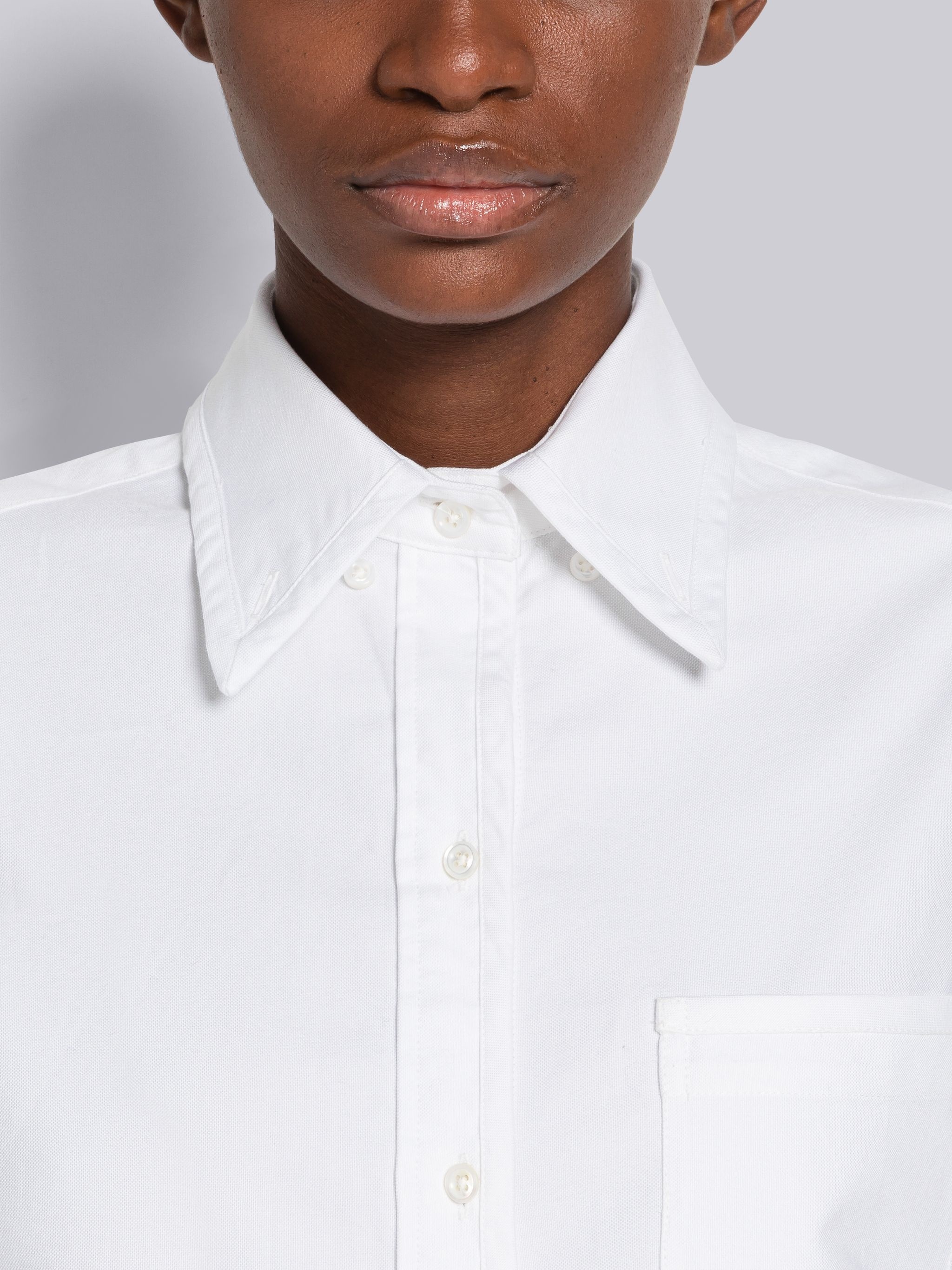 Oxford Sleeveless Back Stripe Shirtdress - 5