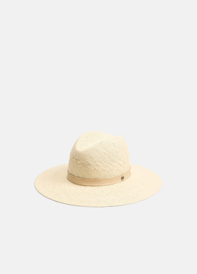 Herringbone-Weave Straw Panama Hat 1