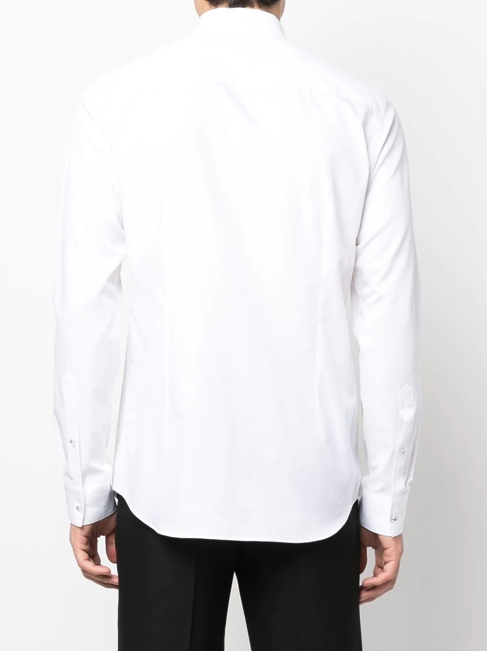 pleated-panel detail shirt - 4