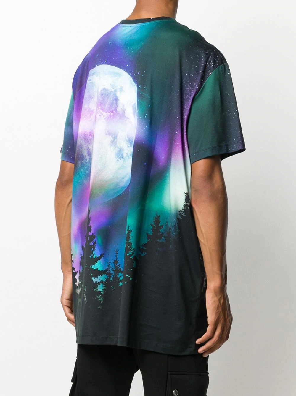 starry sky print oversized T-shirt - 4