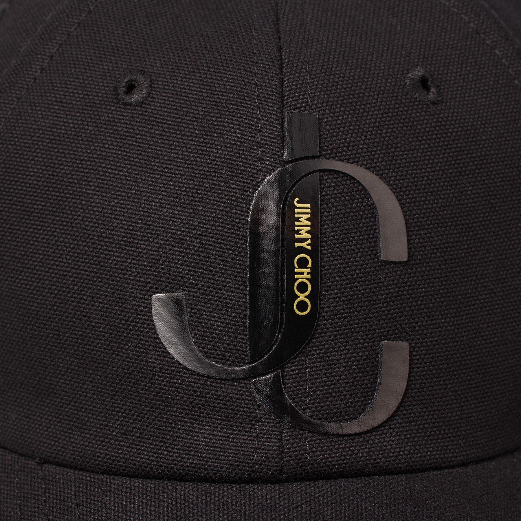 Paxy
Black Cotton Baseball Cap with Shiny JC Monogram - 4