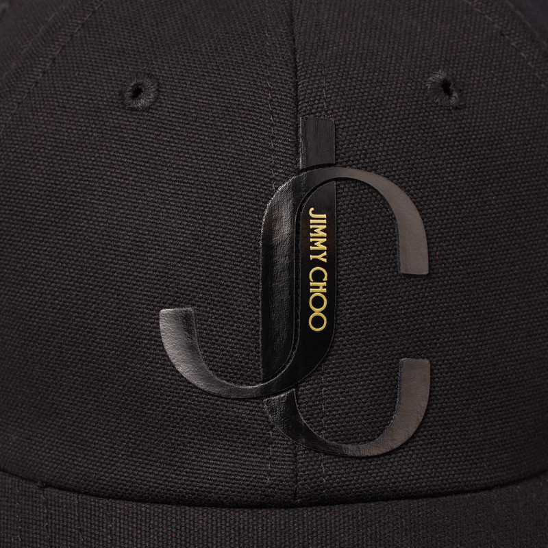 Paxy
Black Cotton Baseball Cap with Shiny JC Monogram 4