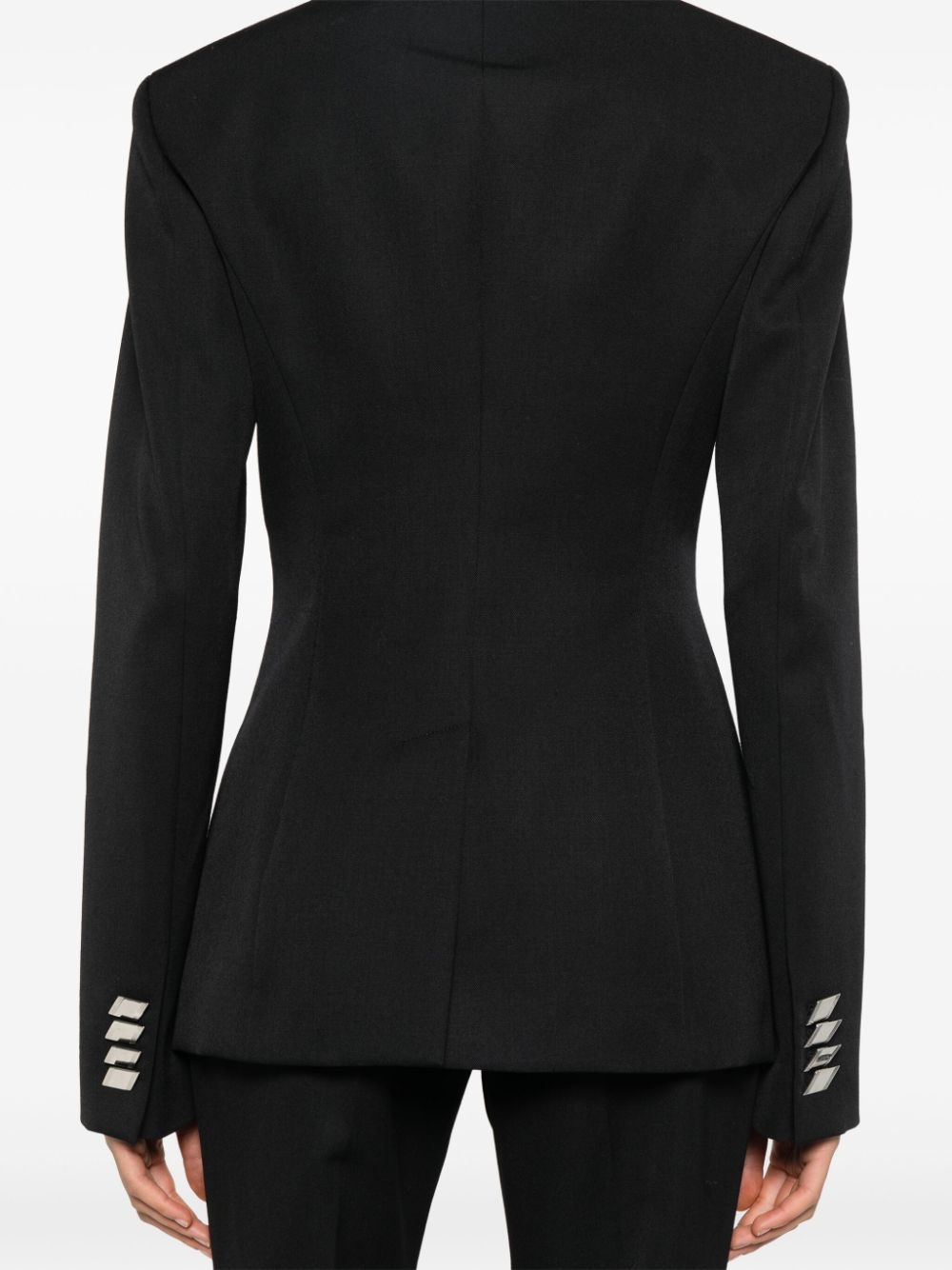 single-breasted virgin-wool blazer - 5