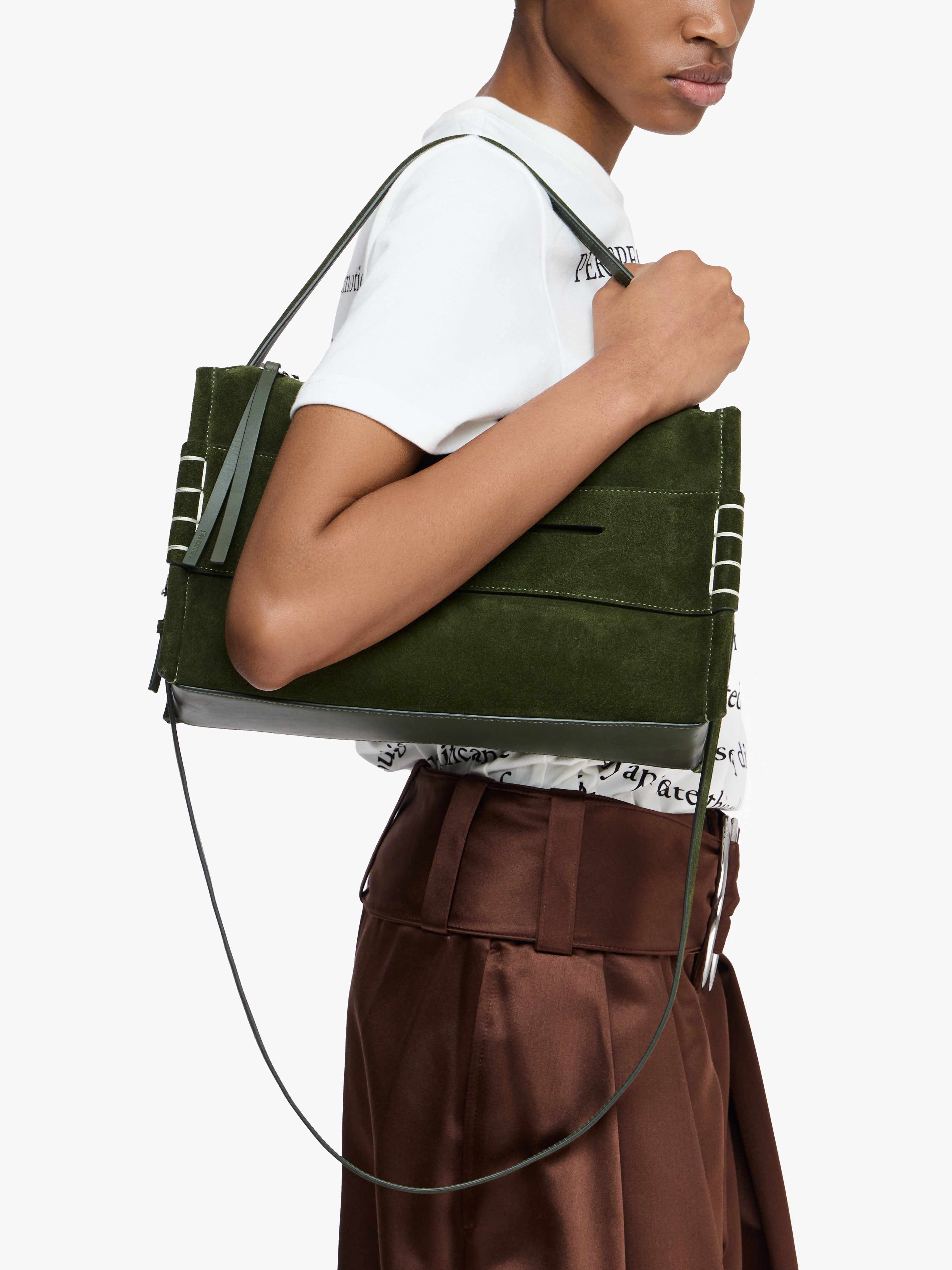 MEDIUM LOAFER BAG - SUEDE SHOULDER BAG - 6