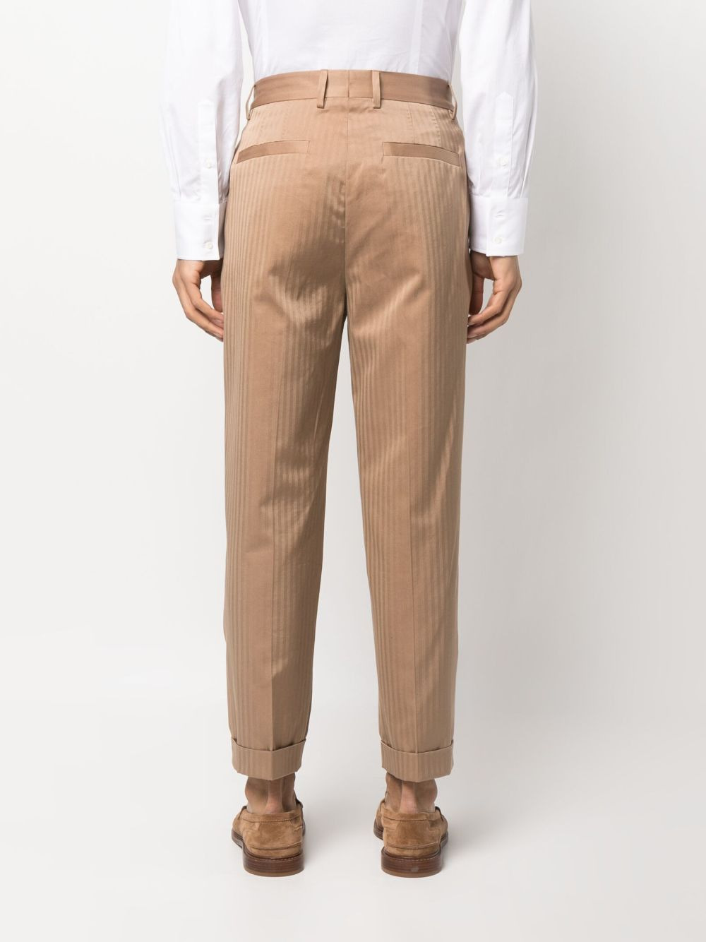 stripe-pattern tailored trousers - 4