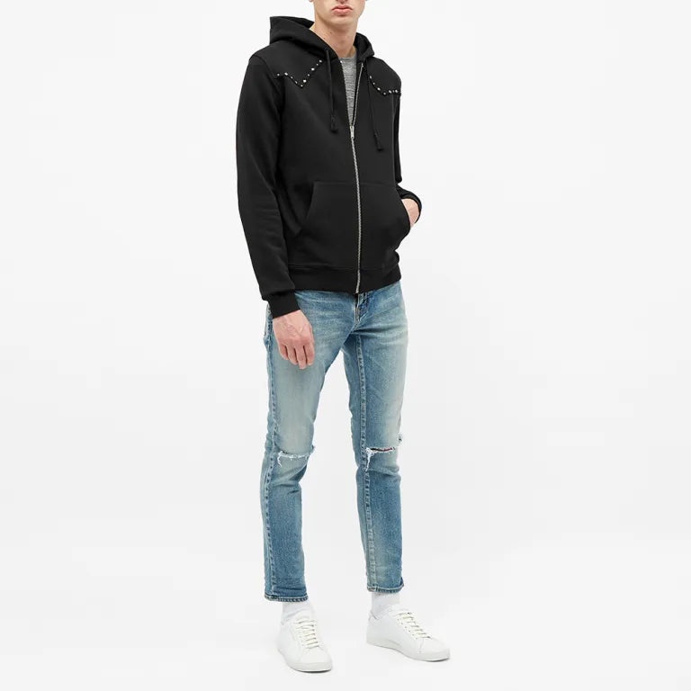 Saint Laurent studded western hoodie jacket S - 2