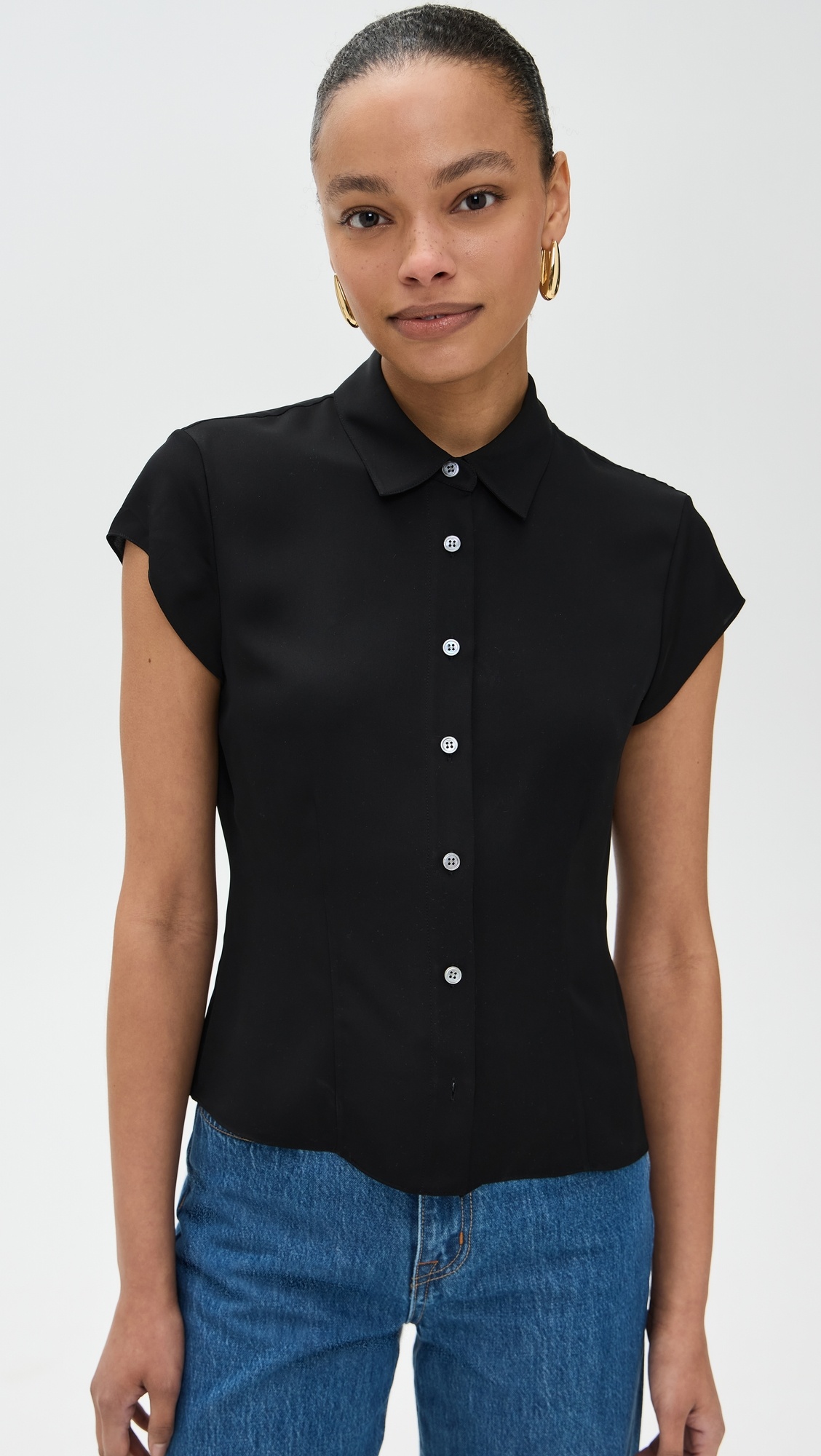 Cap Sleeve Blouse - 6