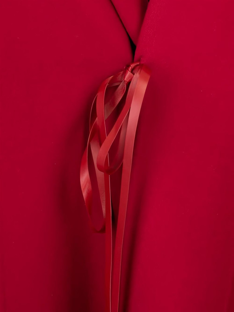 ribbon-detail cape coat 3