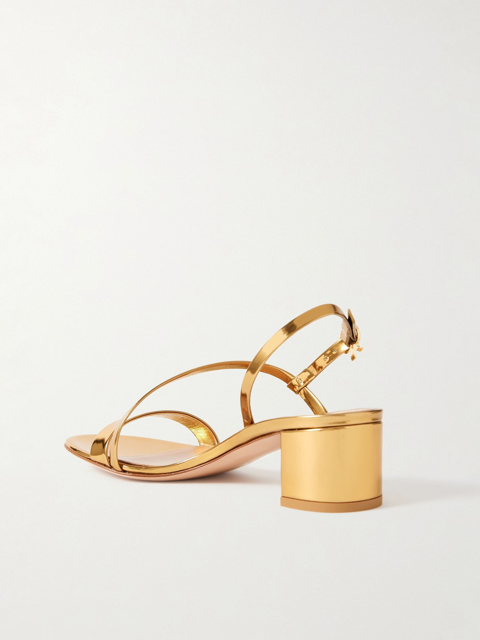Betsey 45 metallic leather sandals Gold - 3