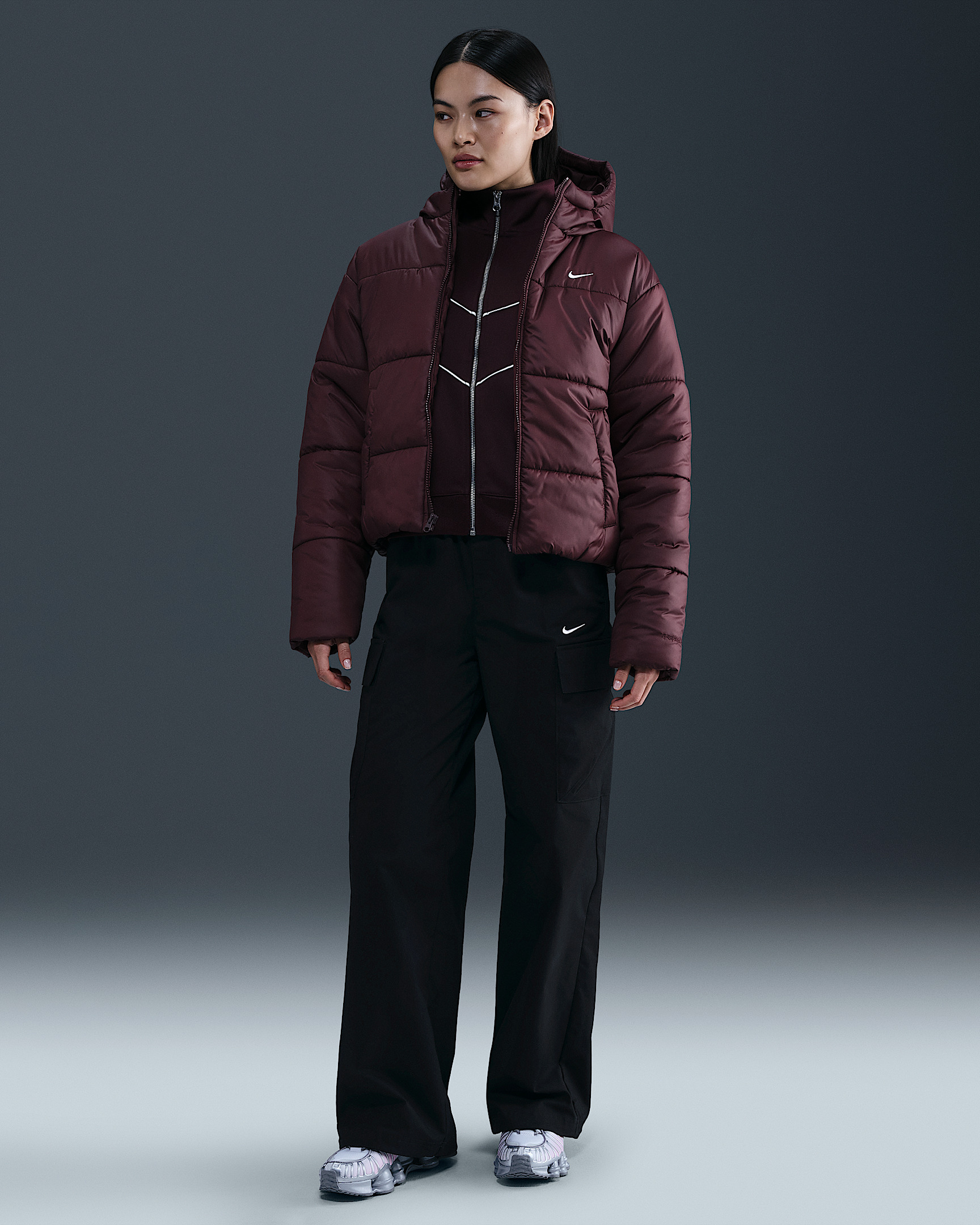 Nike Sportswear Classic Puffer Women's Therma-FIT Loose Hooded Jacket - 4