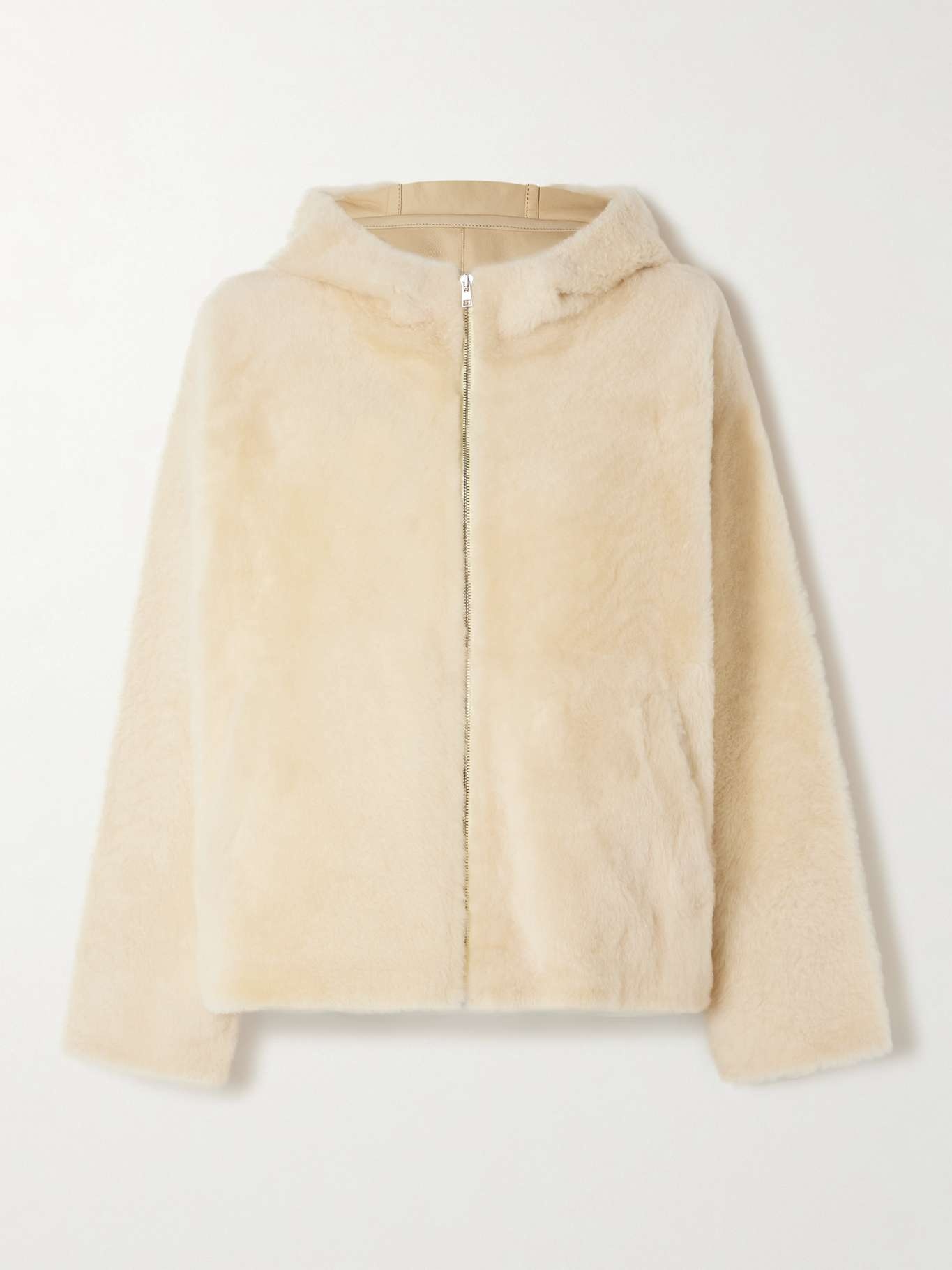 Hooded shearling jacket - 1