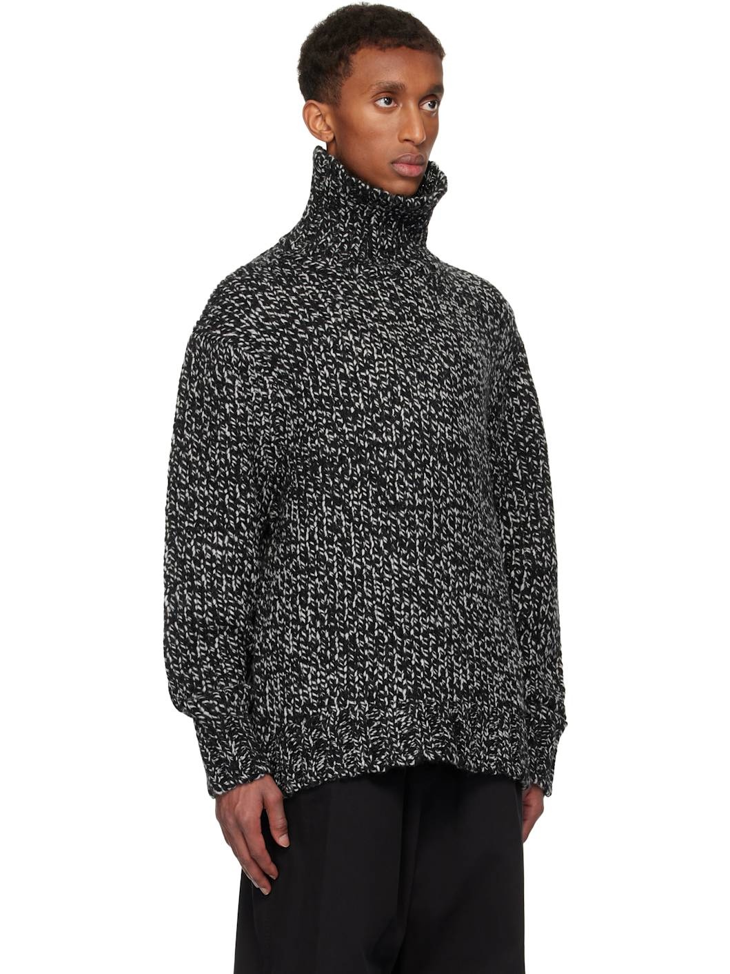Black Chunky Turtleneck - 2