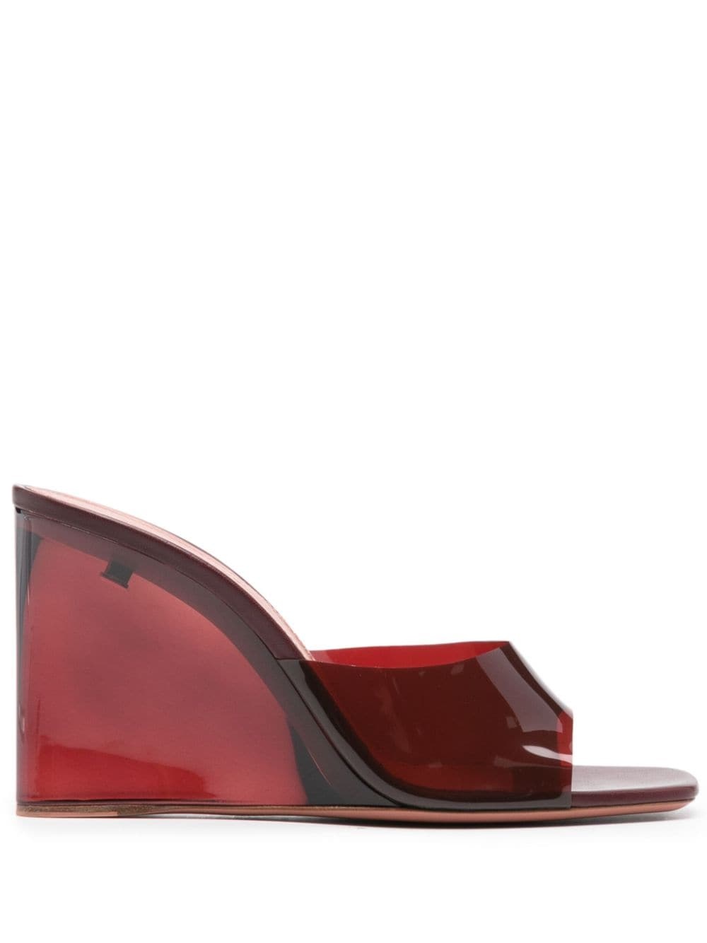 Lupita Glass 95mm wedge mules - 1