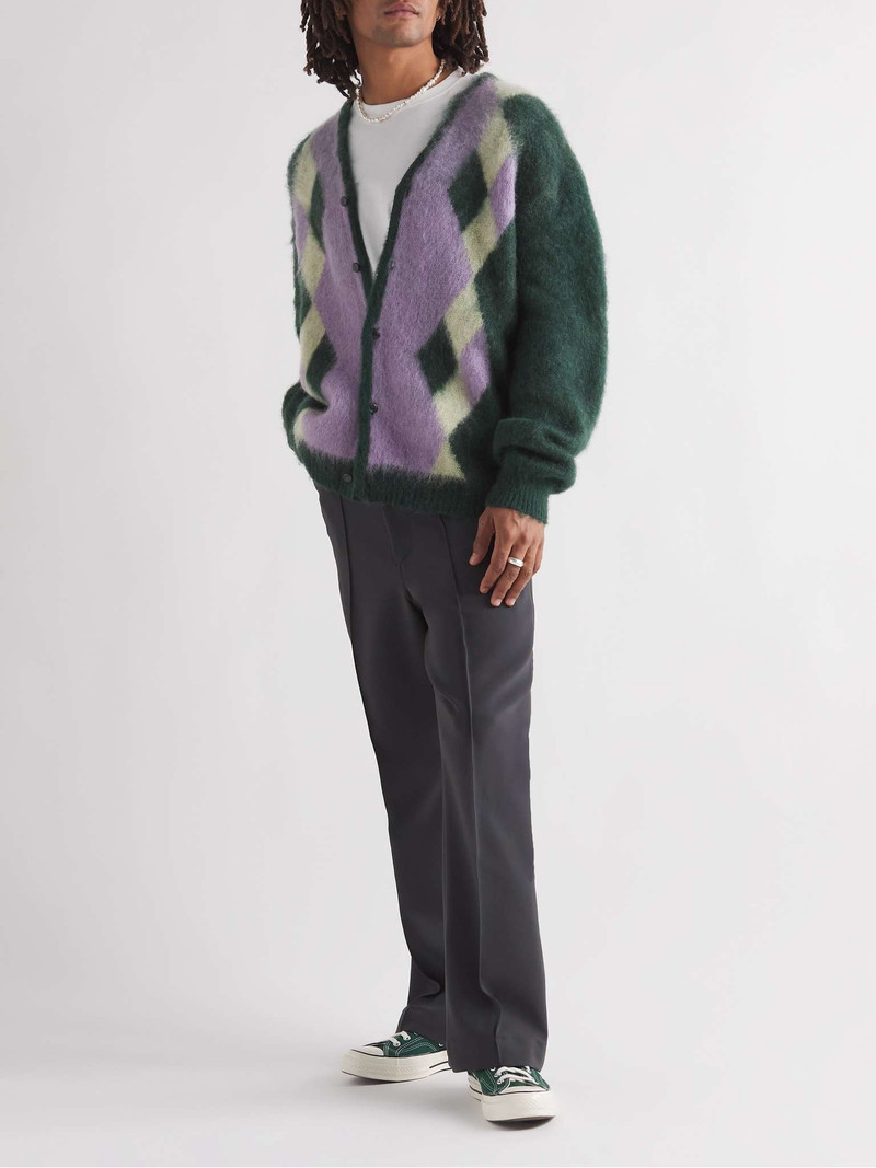 NEEDLES Argyle Mohair-Blend Cardigan outlook