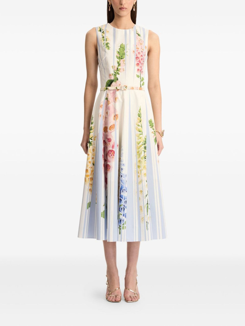 Oscar de la Renta Foxglove Trompe L’oeil dress outlook