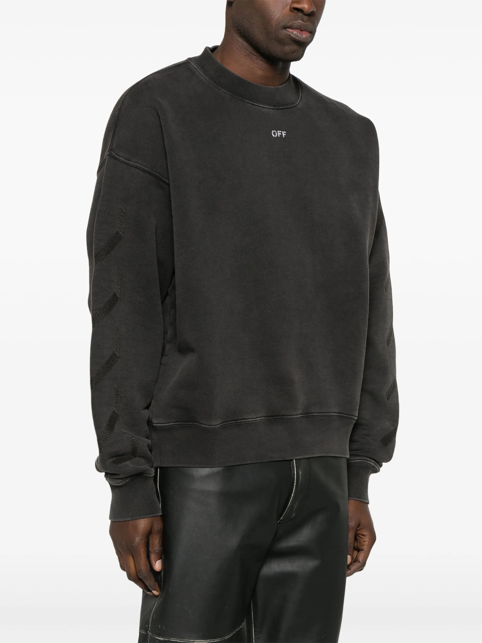 OFF WHITE - Men Bw S.Matthew Skate Crewneck Sweatshirt - 2