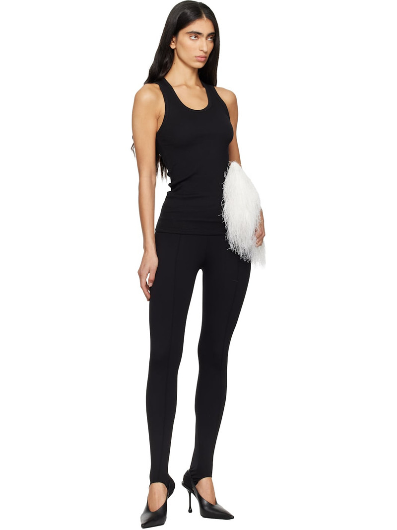 WARDROBE.NYC Black Opaque Stirrup Leggings outlook