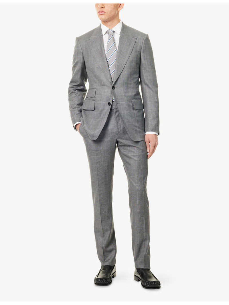 TOM FORD Shelton Check Single-Breasted Wool Suit outlook