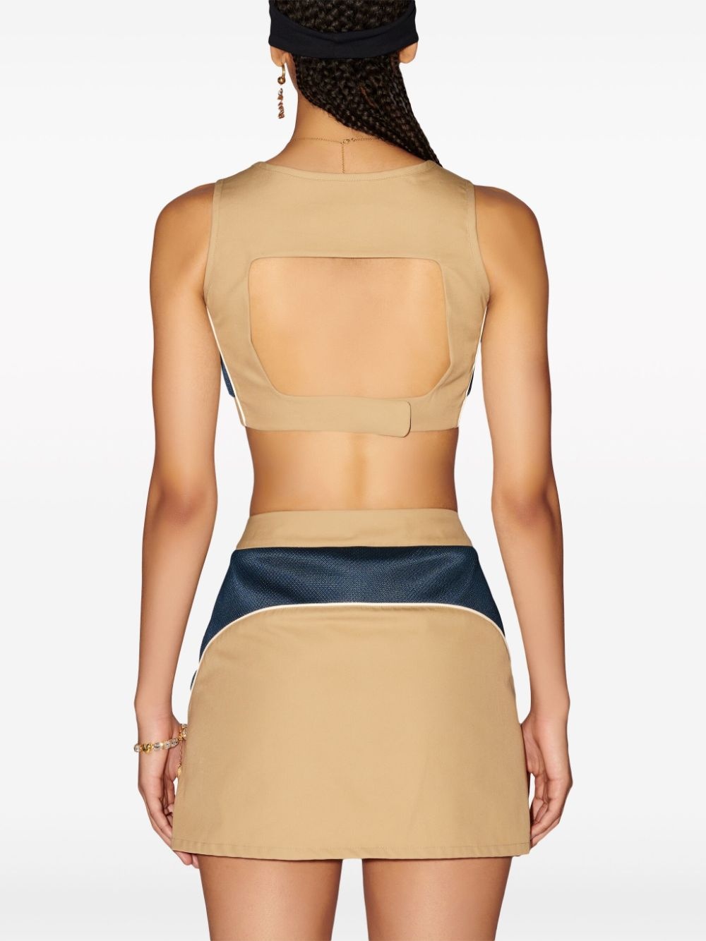 mesh-detail cropped top - 4